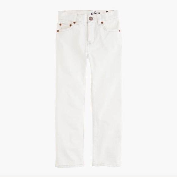 NWT J Crew Boys' slim jean in white wash 16 - Picture 4 of 8